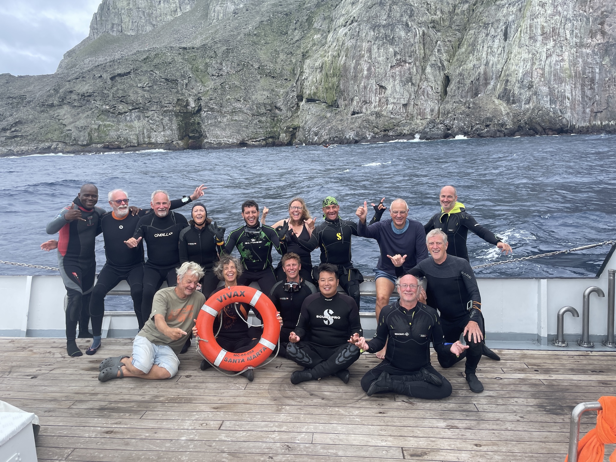 group on board vivax liveaboard in Malpelo