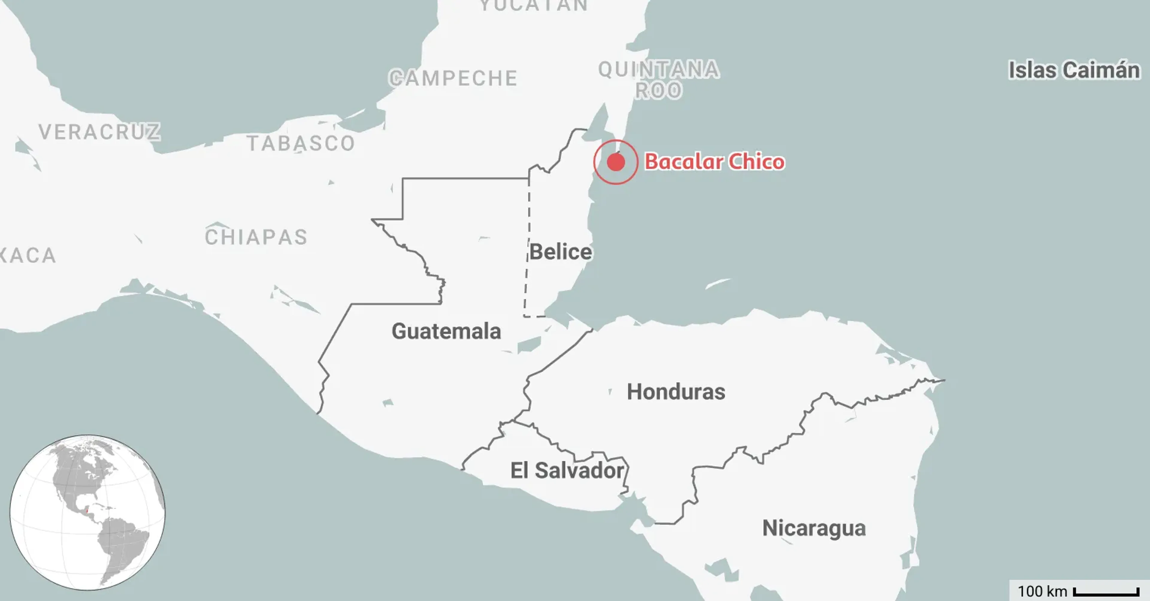 Mapa del Mejor Lugar para Bucear en Belice