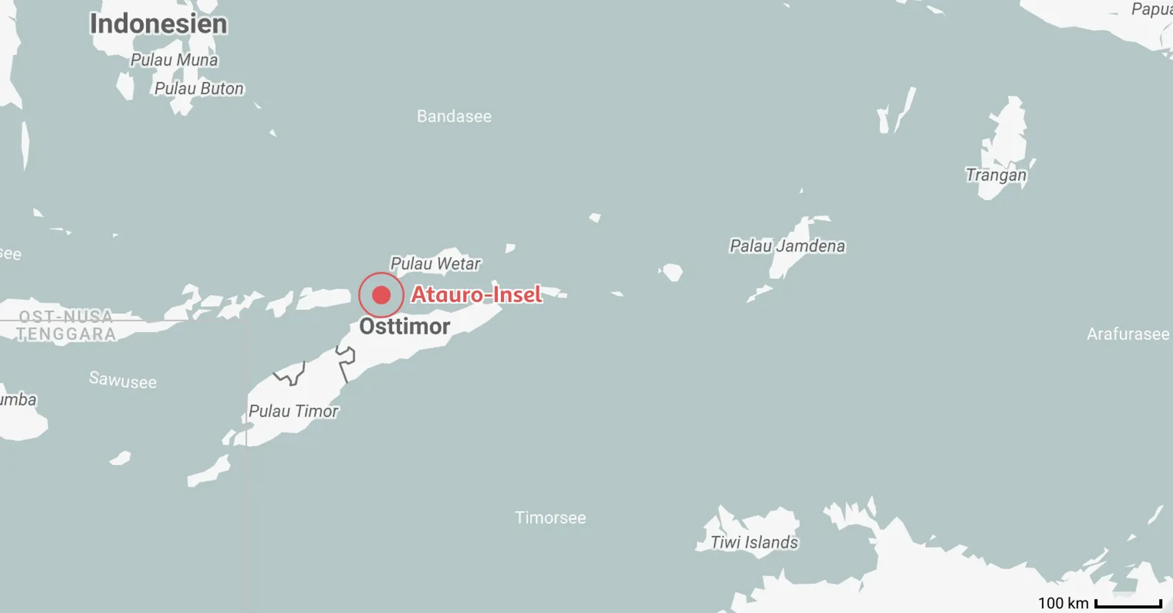 Karte des besten Tauchplatzes in Osttimor