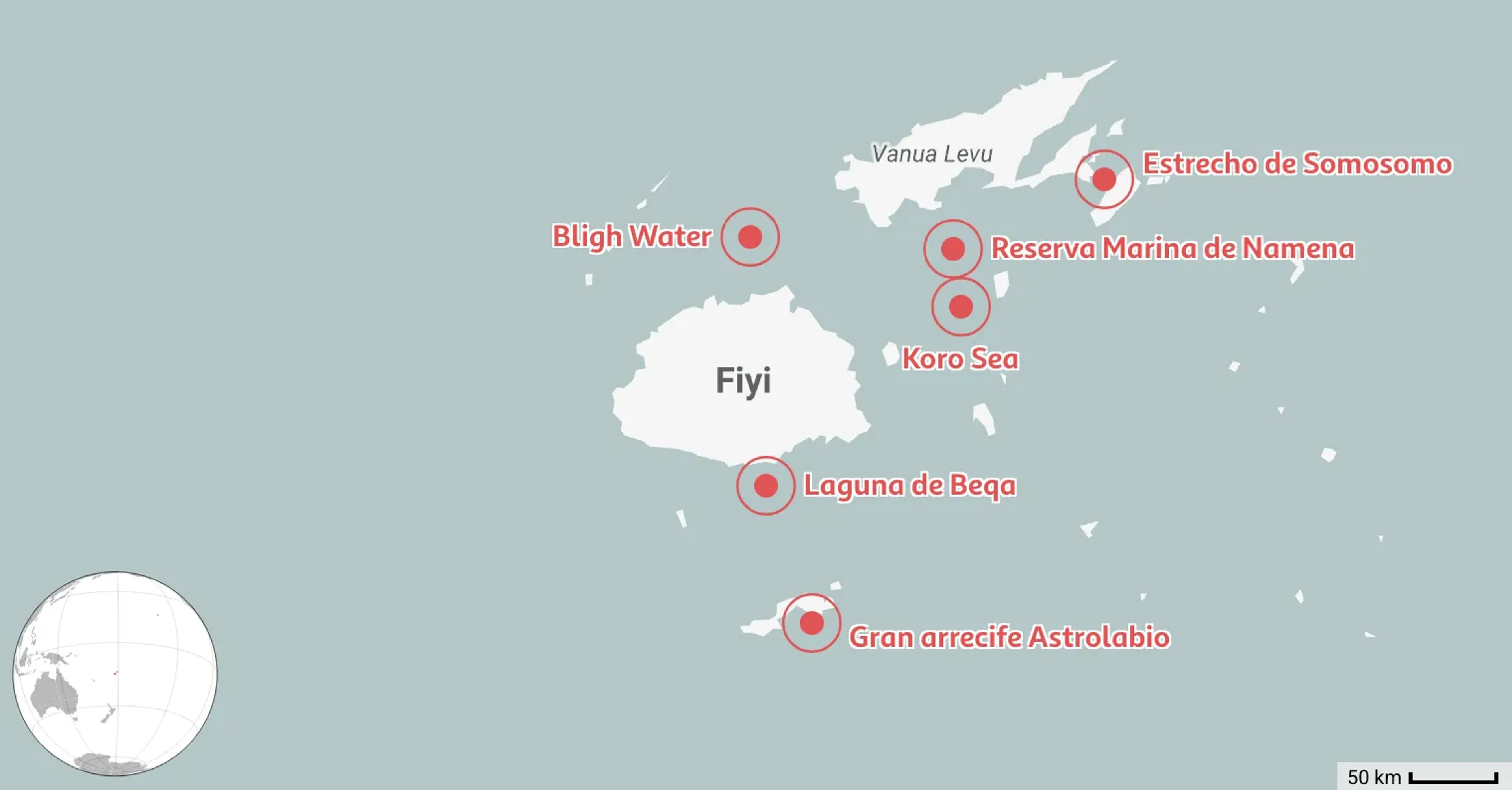 Mapeado: 6 Mejores Lugares para Bucear en Fiji