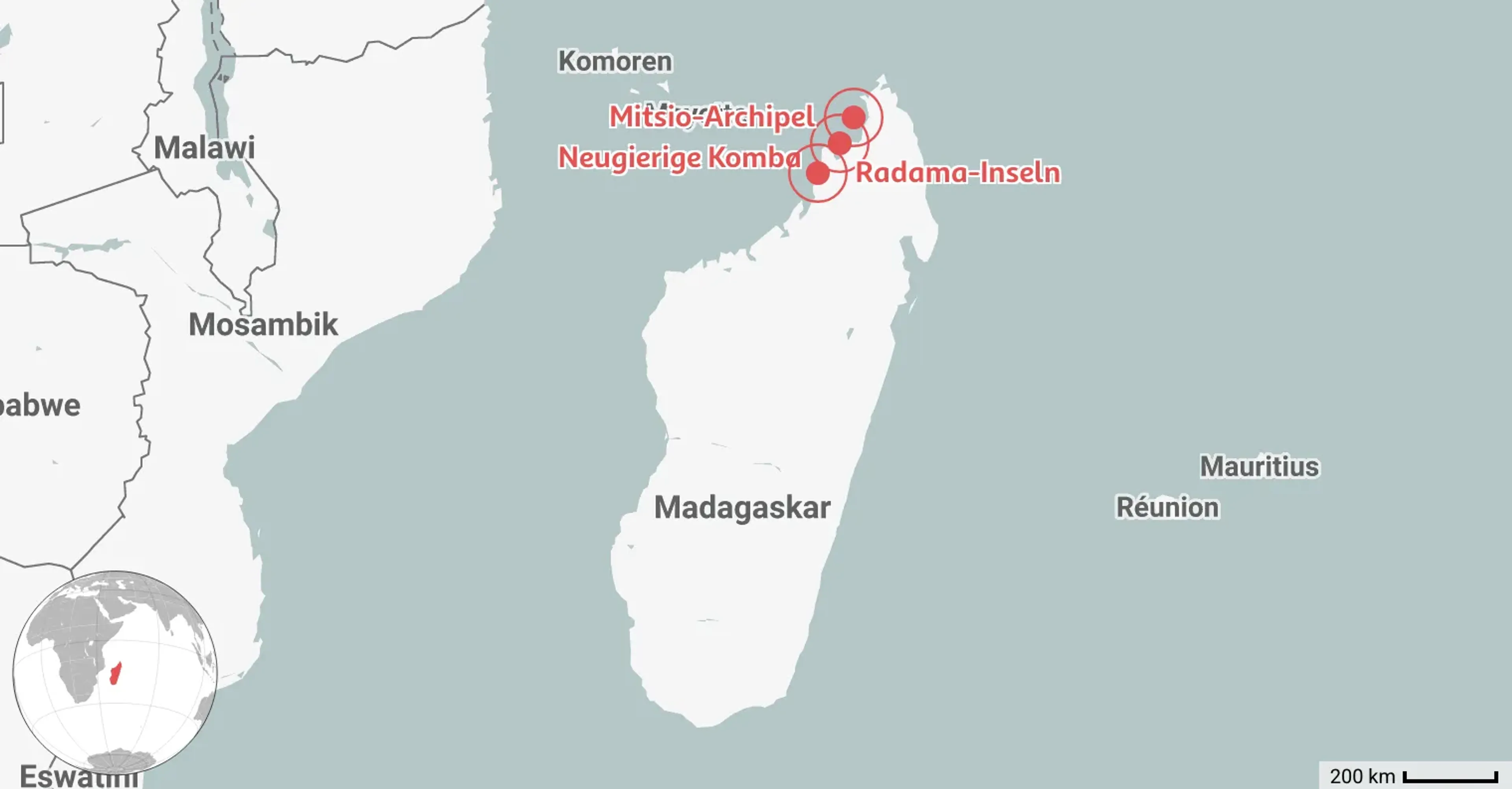 Karte: 3 Beste Tauchplätze in Madagaskar