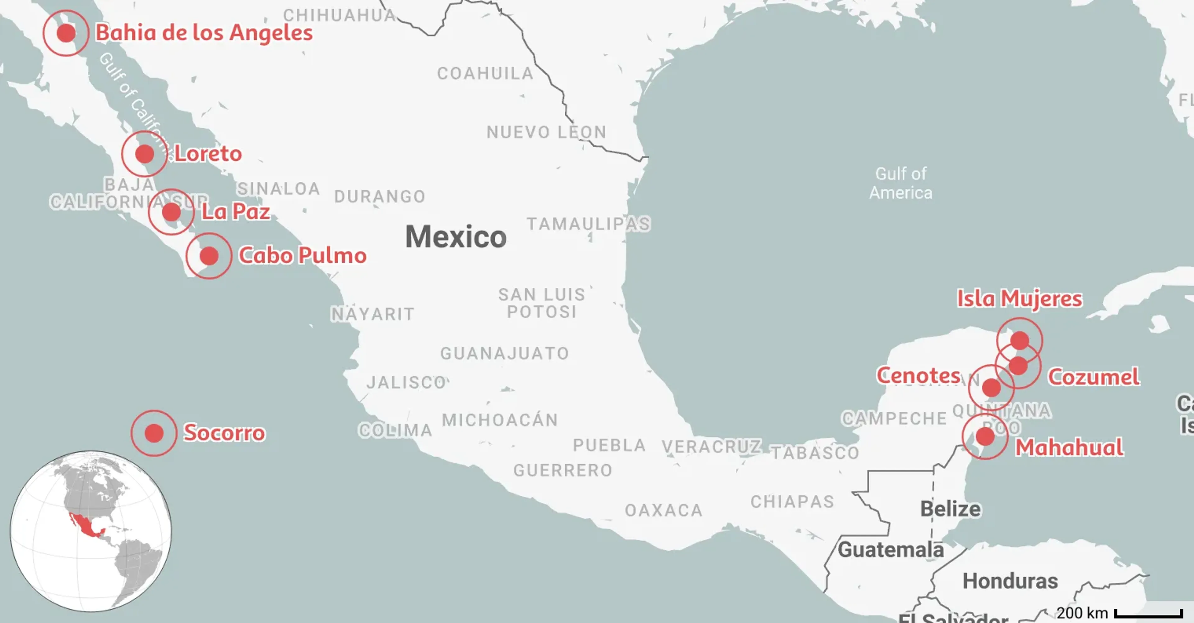 Mapped: 9 Best Places to Dive in Mexico