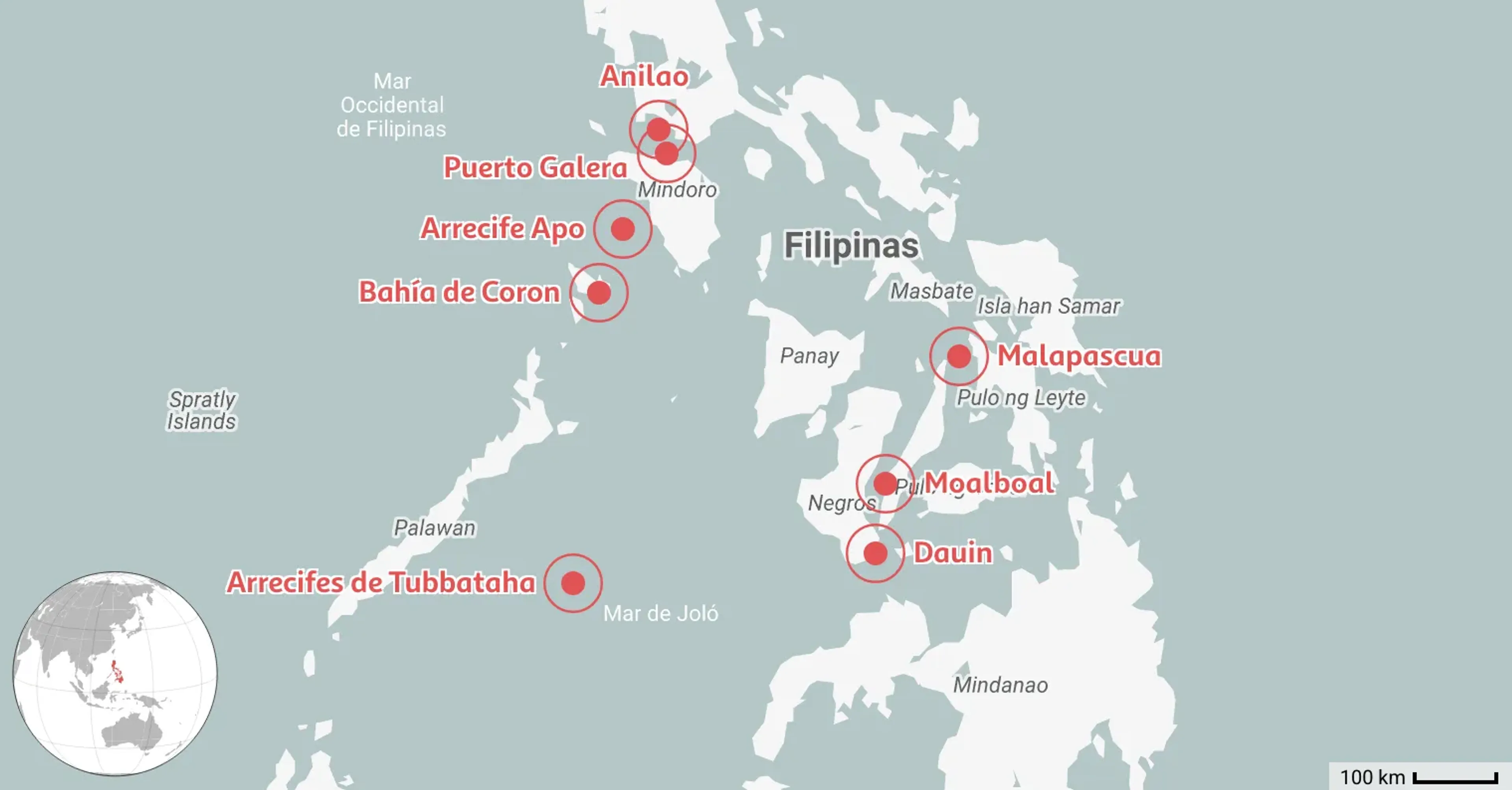 Mapeado: 8 Mejores Lugares para Bucear en Filipinas