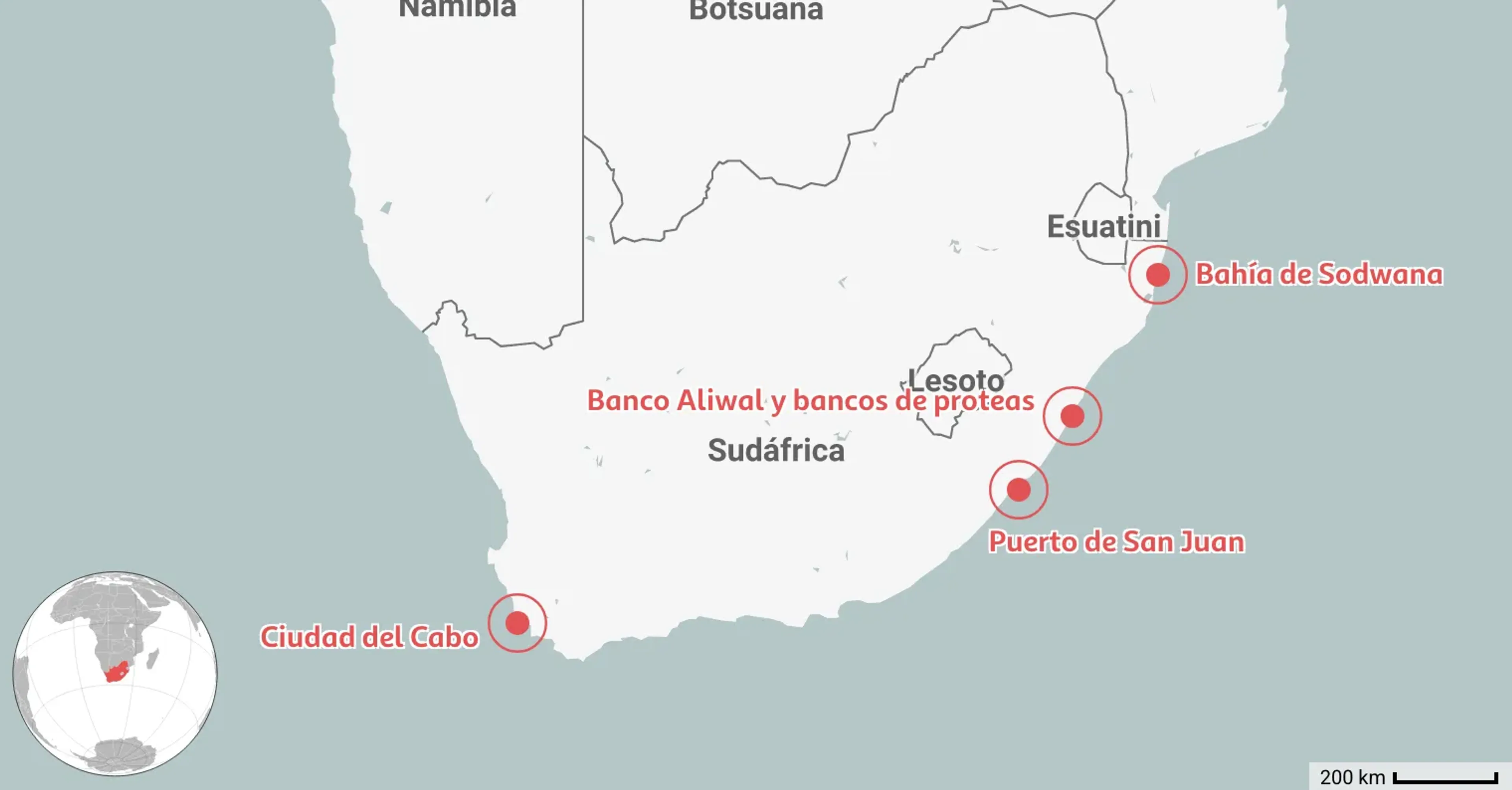 Mapeado: 4 Mejores Lugares para Bucear en Sudáfrica