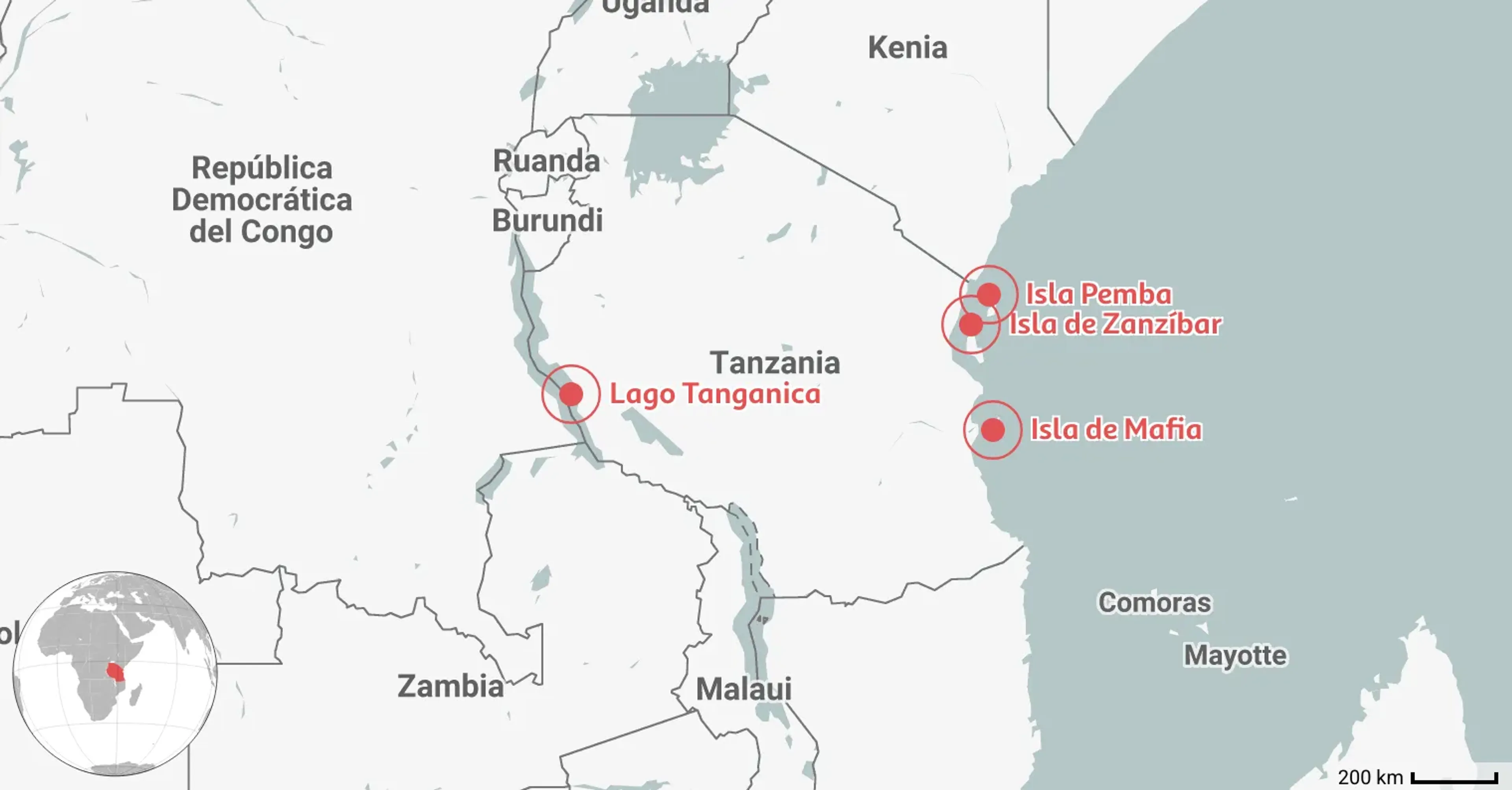 Mapeado: 4 Mejores Lugares para Bucear en Tanzania