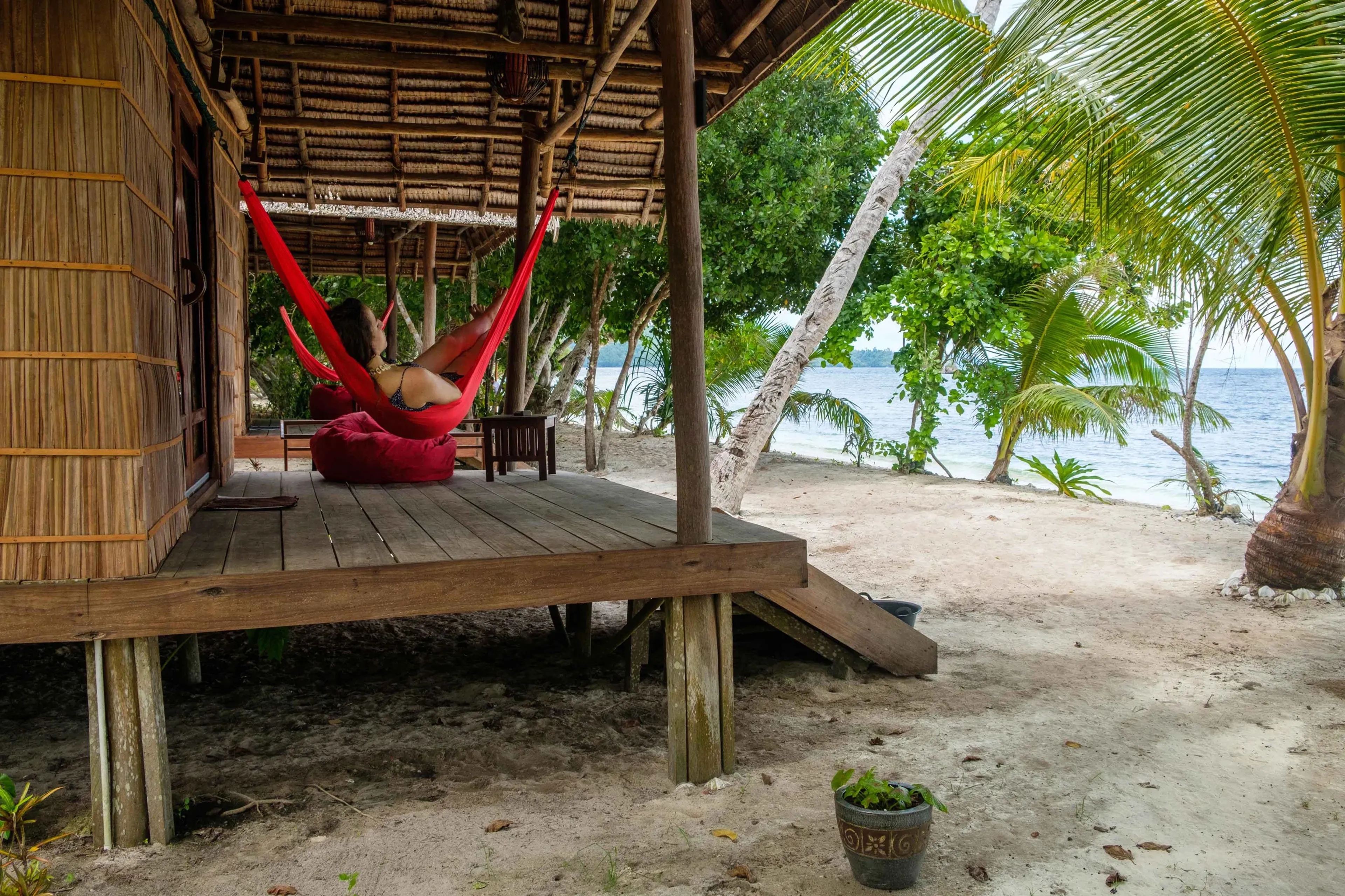 A Cabaña on the Beach in Raja Ampat